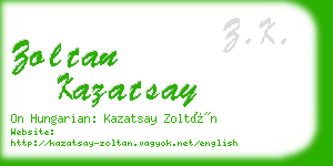 zoltan kazatsay business card